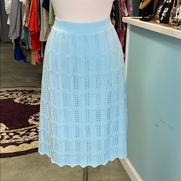 St. John Dresses & Skirts - St. John Collection Blue Knit Lined Skirt Size 10